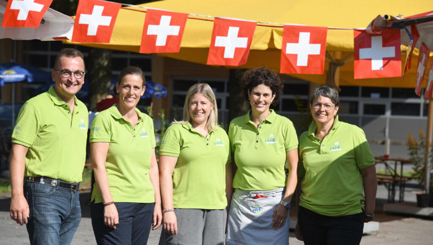  Die EVRB-Vorstandsmitglieder mit Präsident Stefan Frey sind bereit.