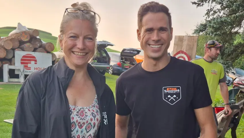 OK-Präsident Fabian Lehner und Marketing-Chefin Martina Köbel waren in Bütschwil auch vor Ort.