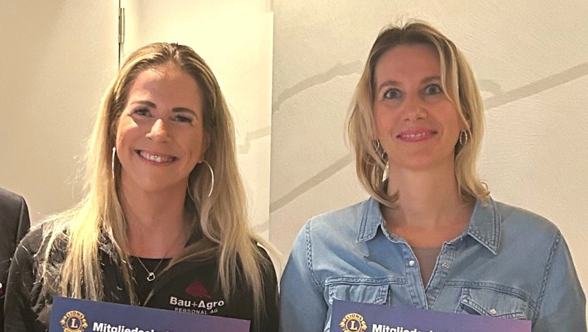 Fünf Neumitglieder zum Jubiläum – von links: Sabrina Rhyner und Stéphanie Schibli ...