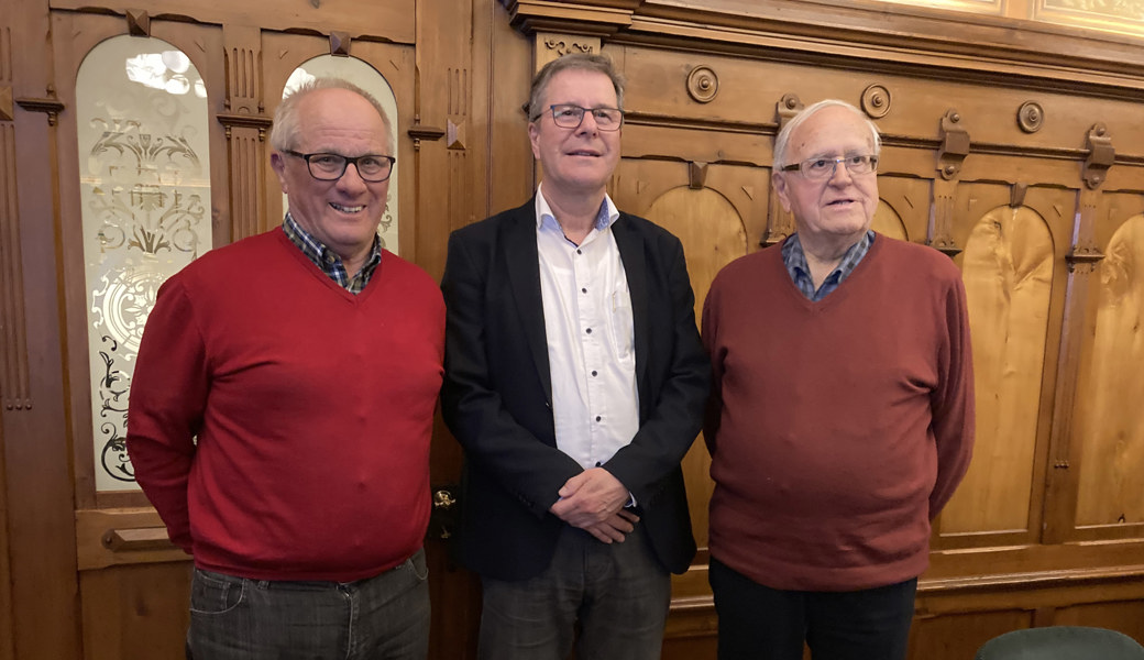 Drei ehemalige Gemeinde- bzw. Stadtpräsidenten (von links): Ernst Hanselmann, Daniel Gut und Hans Rohrer (später Regierungsrat).