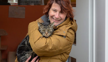 Mehrere Stunden in der Kälte ausgeharrt: Katze Nera von Vordach gerettet