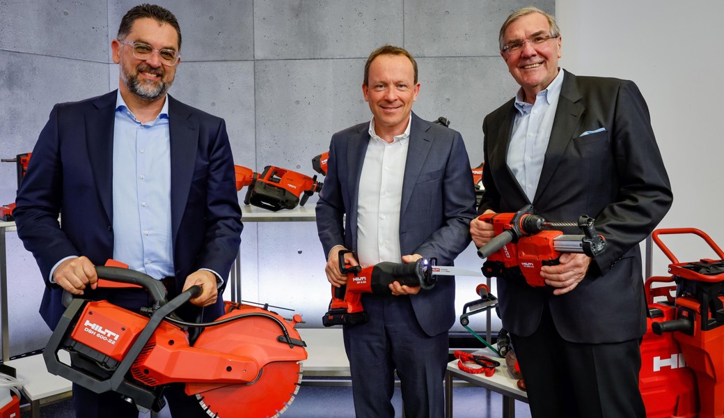  Mit einer neue Produktepalette in eine erfolgreiche Zukunft: (von links) CFO Matthias Gillner, CEO Christoph Loos und Verwaltungsratspräsident Heinrich Fischer. 