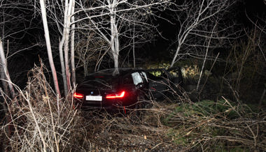 Auto überschlägt sich und rollt das Rheinbord hinunter