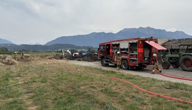 Rauchender Heuhaufen beschäftigt Feuerwehr erneut