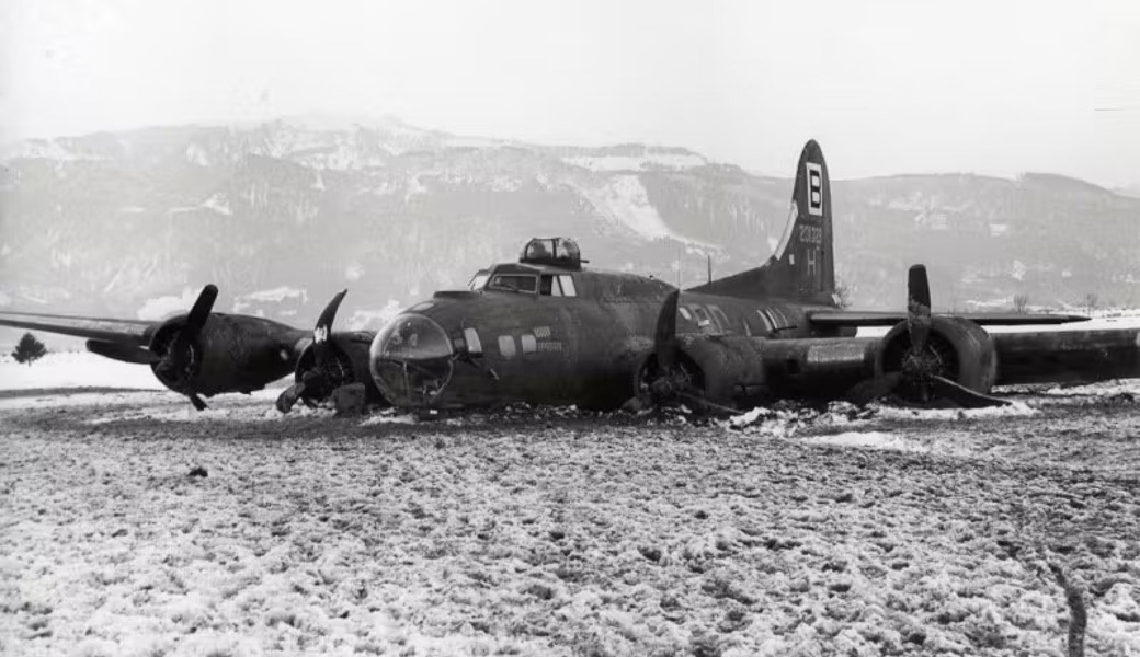 In der Hitze des Gefechts suchten B17-Bomber im Rheintal Schutz
