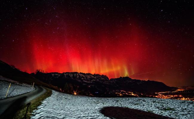 Polarlichter entzückten in der Nacht auf den Dienstag
