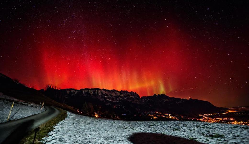 Polarlichter entzückten in der Nacht auf den Dienstag