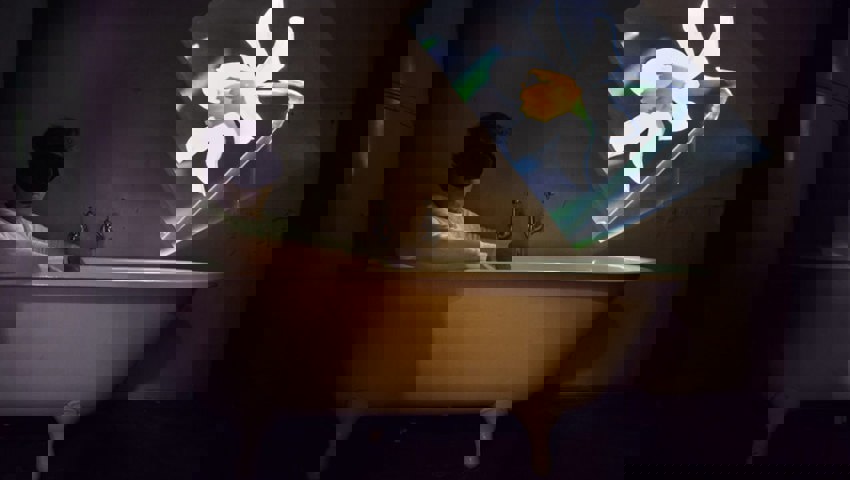  Der Sänger in der Badewanne. 