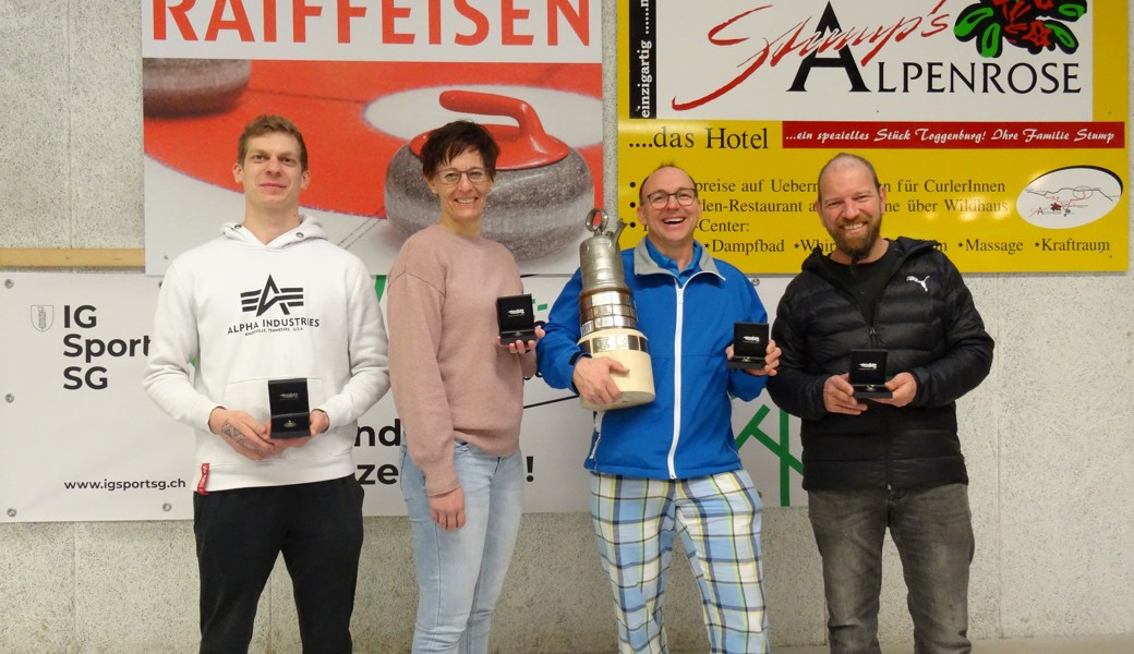 Die Sieger aus Wildhaus (von links): Marc Voppichler, Heidi Strickler, Andy Brühwiler und Jan Brunner. 