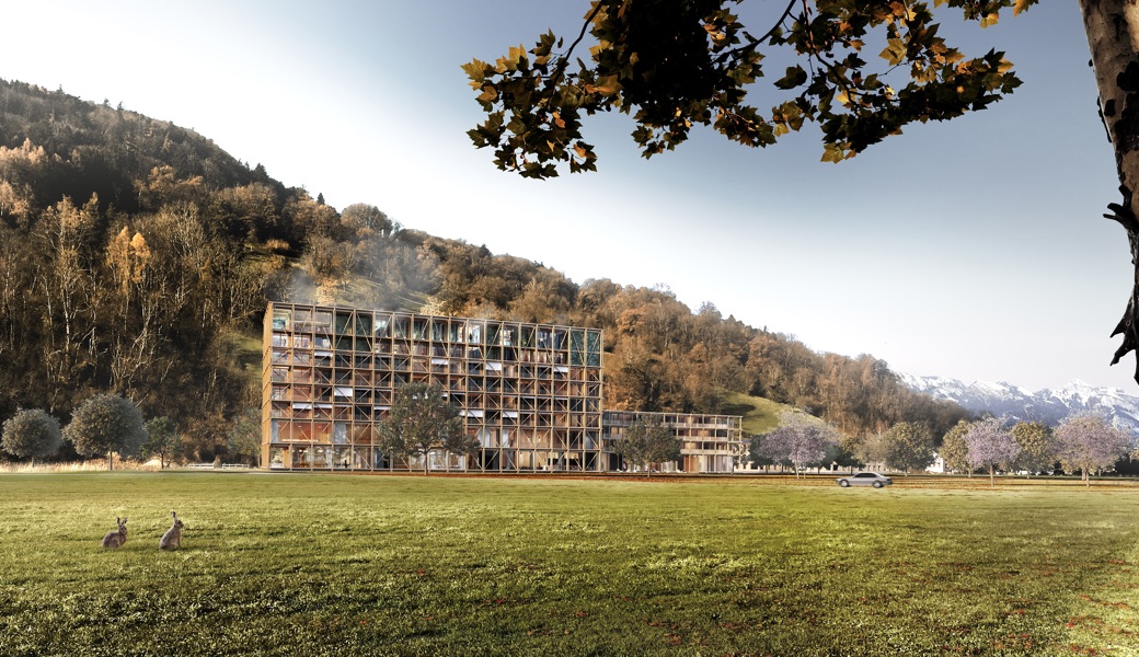 So soll die neue Kurklinik mit Hotel laut den Architekten einmal aussehen.