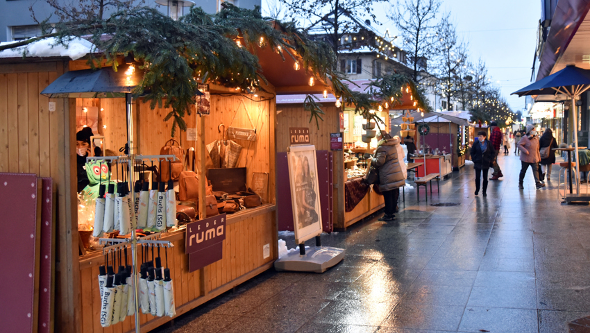  Findet heuer ebenfalls nicht statt: Der Weihnachtsmarkt in der Bahnhofstrasse Buchs. 