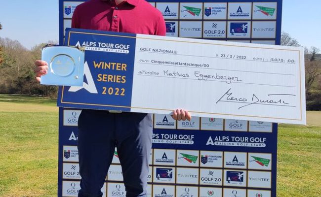 Golfer Mathias Eggenberger gewinnt erstmals Turnier auf der Alps Tour