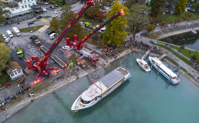 Die «MS Schwyz» ist in ihrem neuen Zuhause angekommen