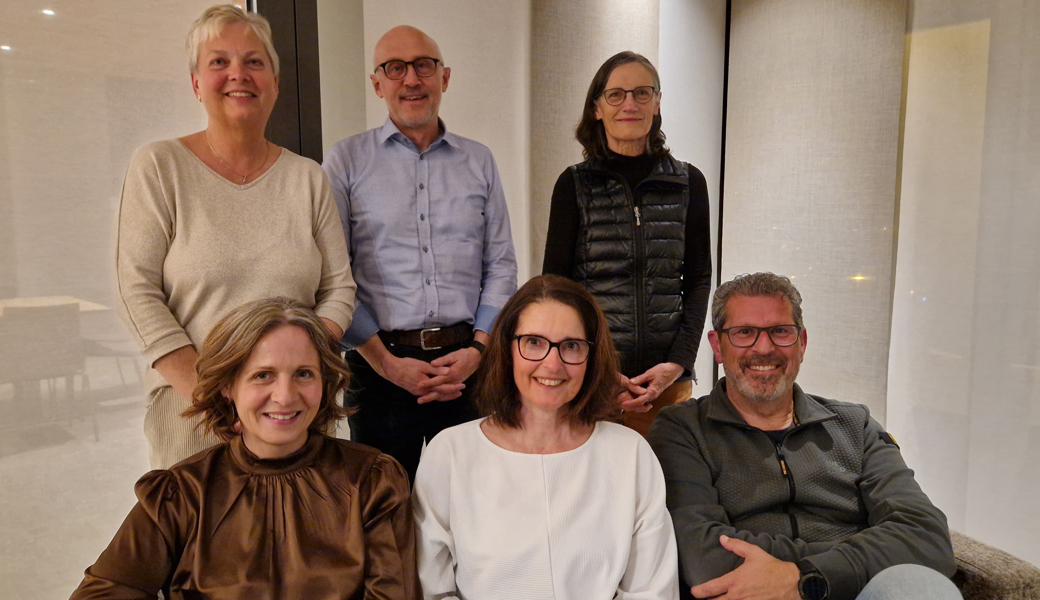 Der wiedergewählte Vorstand des Entlastungsdienstes Sarganserland/Werdenberg: Erika Flammer (Vermittlerin), Bruno Zingg, Paula Eberle (hinten von links), Claire-Lise Lippuner, Regula Good und Heimo Steriti (vorne von links).