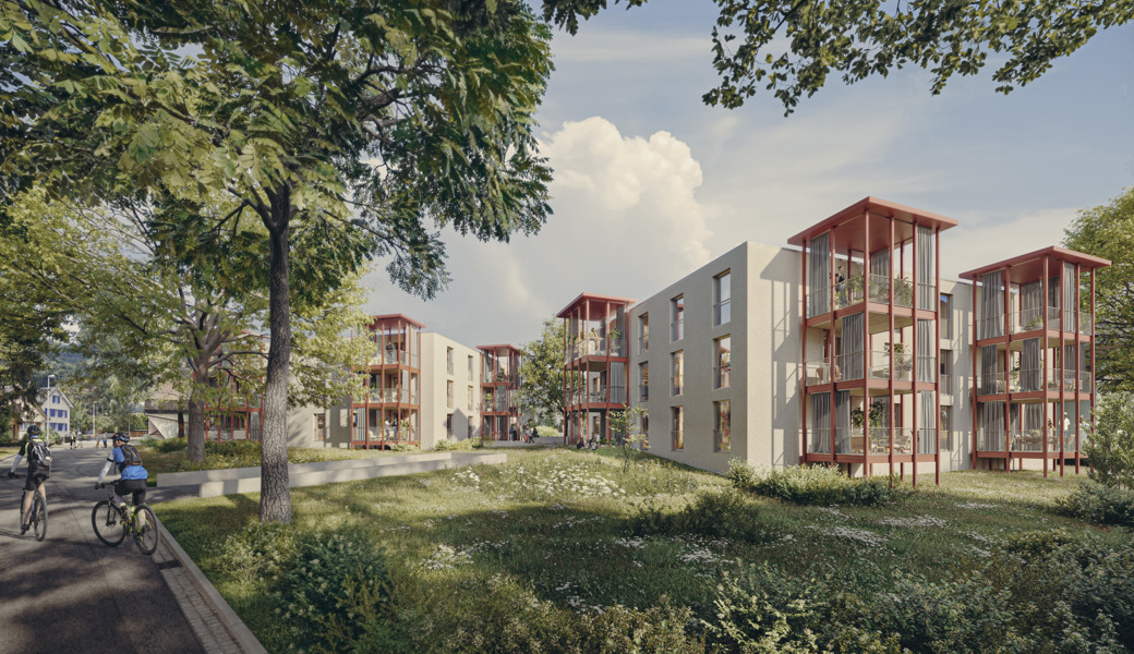 Etwa so soll die neue Wohnüberbauung aussehen.