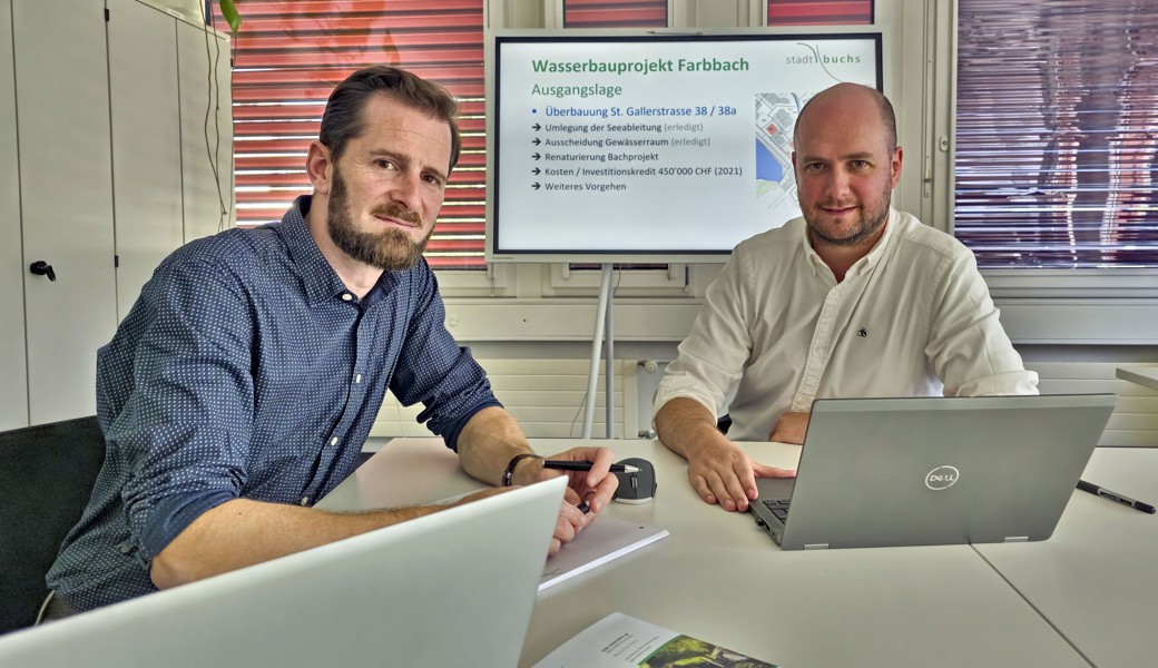Andreas Schwarz (links) ist der für das Farbbach-Projekt zuständige Stadtrat.