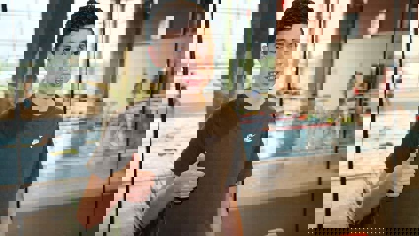  Daumen hoch: Fabio Roduner ist bereit. 