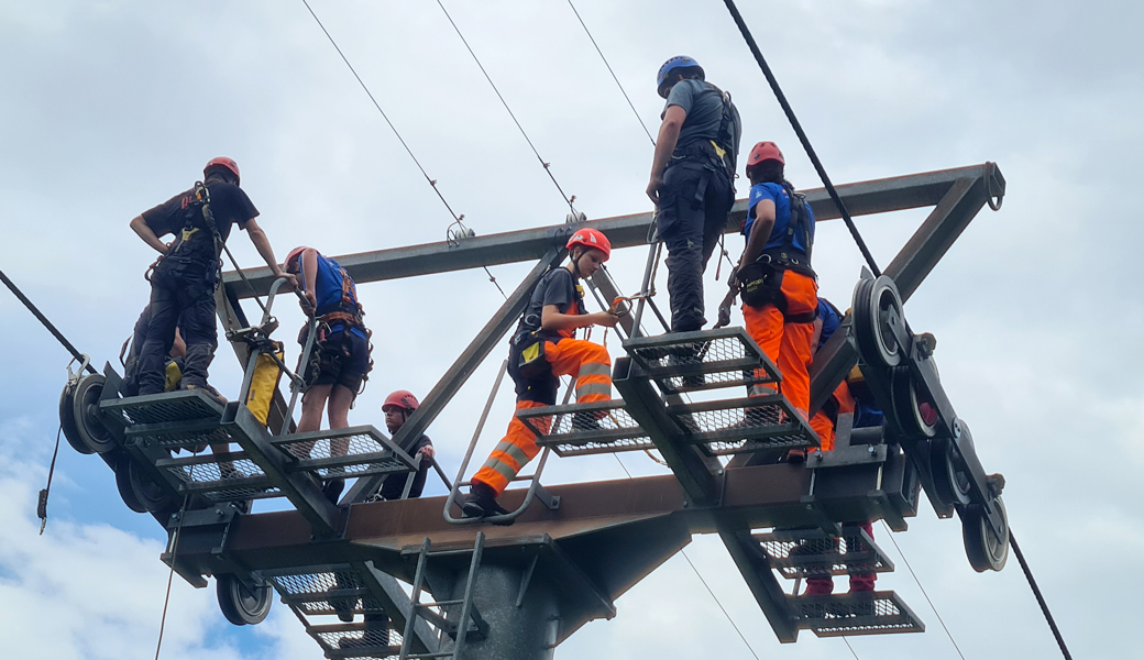 Sicheres Verhalten geübt: In der Höhe wird das Gelernte praktisch angewendet.