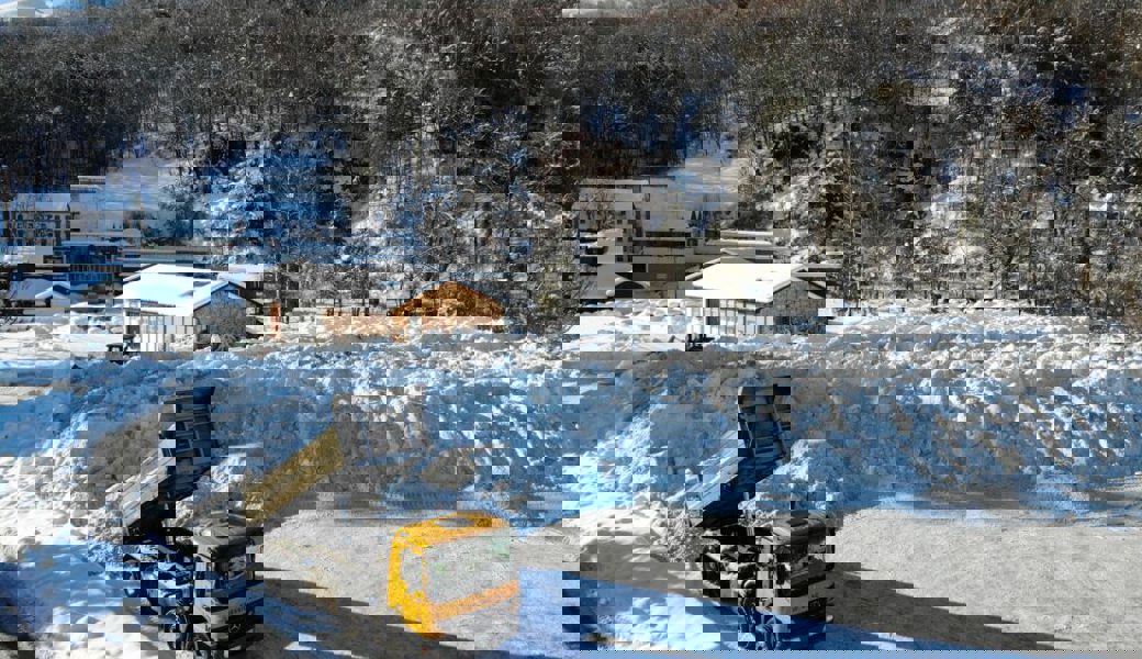  Schnee, so weit das Auge reicht: Der legendäre Schneeberg von Buchs, der erst am 18. April Geschichte war. 