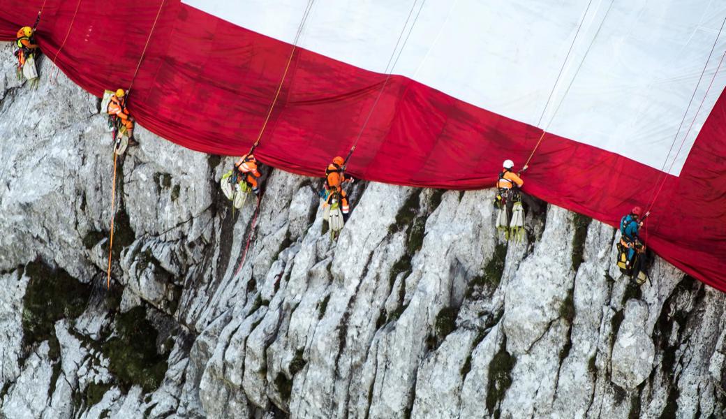 Das Wetter spielt nicht mit: keine Fahne am Säntis