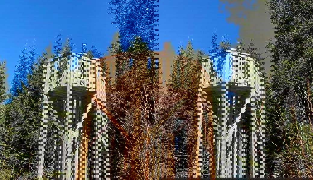 Ein Blick von oben auf das Hochmoor Gamperfin.  