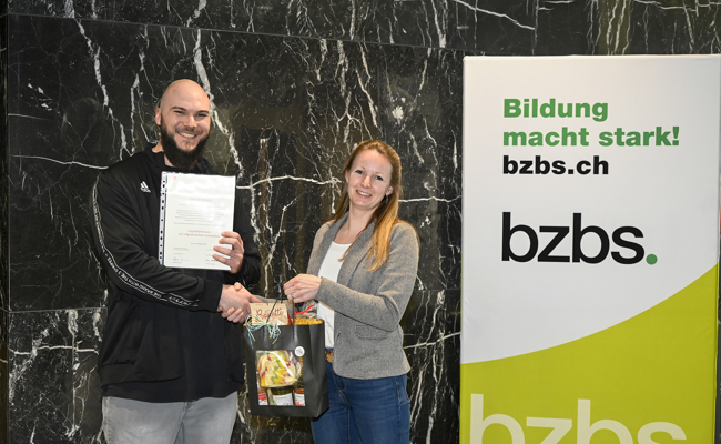 BZBS-Absolvent erzielt Bestnote an Berufsprüfung