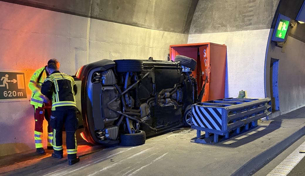 71-Jähriger bei Unfall im Balmenraintunnel eher schwer verletzt