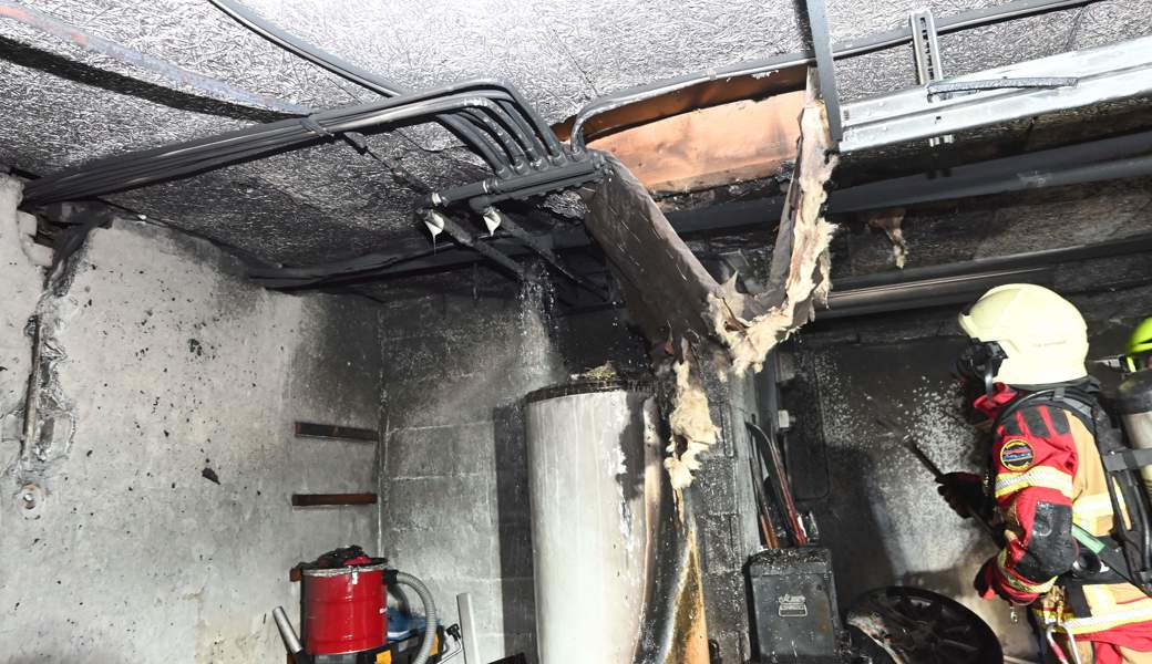 25’000 Franken Schaden nach Brand in Garage
