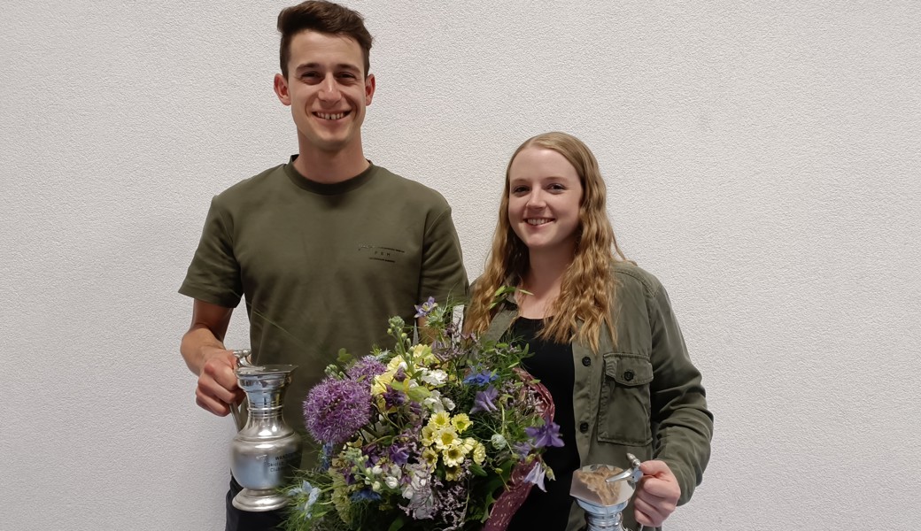 Sicherten sich die Clubmeistertitel des Skiclubs Grabserberg: Adrian Eggenberger und Katrin Sprecher.