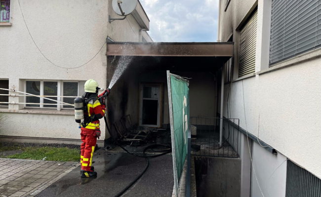Sofa vom Jugendtreff an der Mühleäulistrasse fing am Sonntagabend Feuer