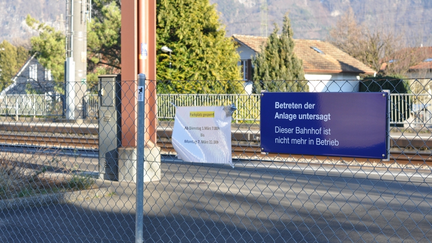Der Bahnhof Trübbach ist seit vielen Jahren nicht mehr in Betrieb: Wartau stimmt am 10. April über einen Interessensbeitrag in der Höhe von 1,1 Millionen Franken zum Rückbau ab. Der Bahnhof Trübbach ist seit vielen Jahren nicht mehr in Betrieb: Wartau stimmt am 10. April über einen Interessensbeitrag in der Höhe von 1,1 Millionen Franken zum Rückbau ab.