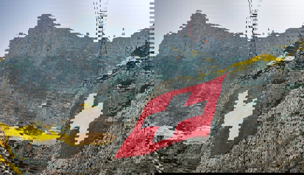 Ein solches Bild wird es dieses Jahr nicht geben. Die Schweizerfahne kann nicht an der Säntiswand aufgehängt werden.