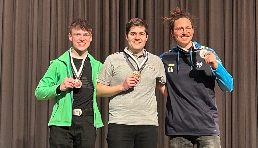 Siegertrio bei den Herren (von links): Timon Bartholet (Grabs), Michael Köppel (Sargans) und Christian Altherr (Gossau).