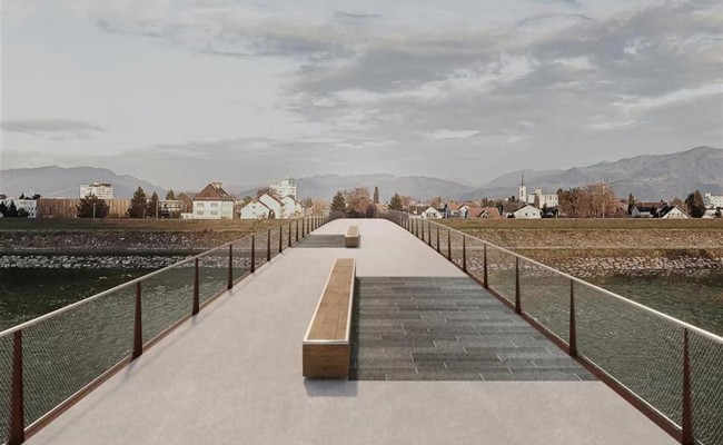 Der Velobrücke zwischen Au und Lustenau steht nichts mehr im Weg