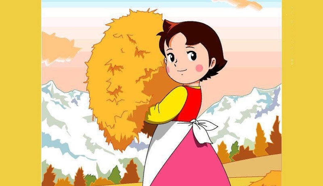 Schweizer Welt-Export: Heidi als Trickfilmfigur aus der gleichnamigen japanischen Fernsehserie aus dem Jahre 1974. 