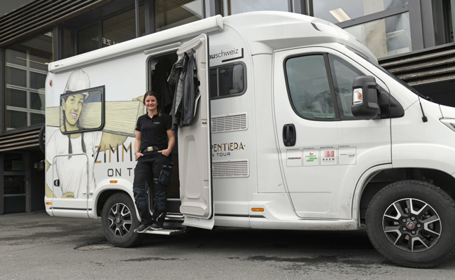 Zimmerin als Botschafterin unterwegs: «Es macht Spass, mein Handwerk zu zeigen»