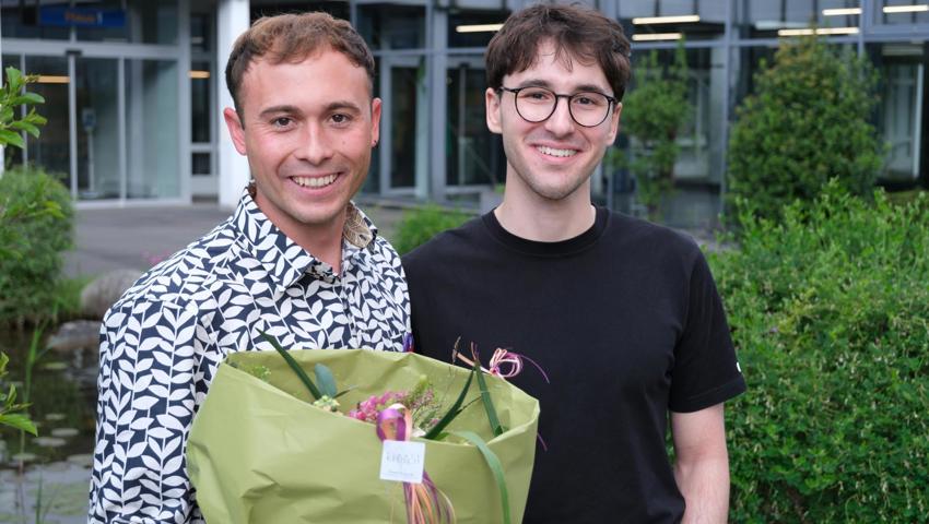 Joel Müller (links) wurde neu in die Geschäftsleitung gewählt, Alexander Hatziisaak wurde als Vizepräsident bestätigt.