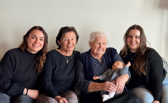 Seltener Anblick: Fünf Generationen auf einem Bild