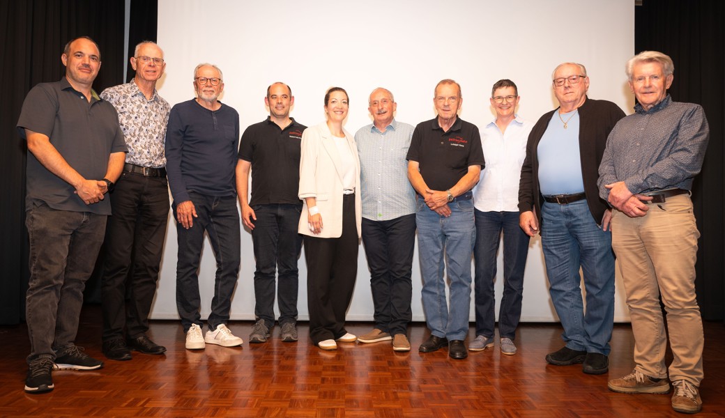 Die Führungscrew der Genossenschaft Seilbahn Palfries (von links): die Verwaltungsräte Matthias Gauer, Josef Eberhard, Thomas Rutz, der neue technische Leiter Roman Weberruss, die Verwaltungsräte Martina Hörler (neu), René Ammann (Präsident), Hans Lutziger, Regula Honegger, Köbi Frey, Ignaz Hidber.
