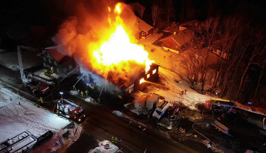 Auftakt einer Serie: Die in Wildhaus niedergebrannte Schreinerei.