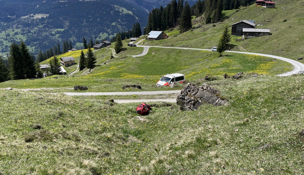 Der Orts des Unfall: Im Kanton Graubünden ist ein Gleitschirmflieger abgestürzt.