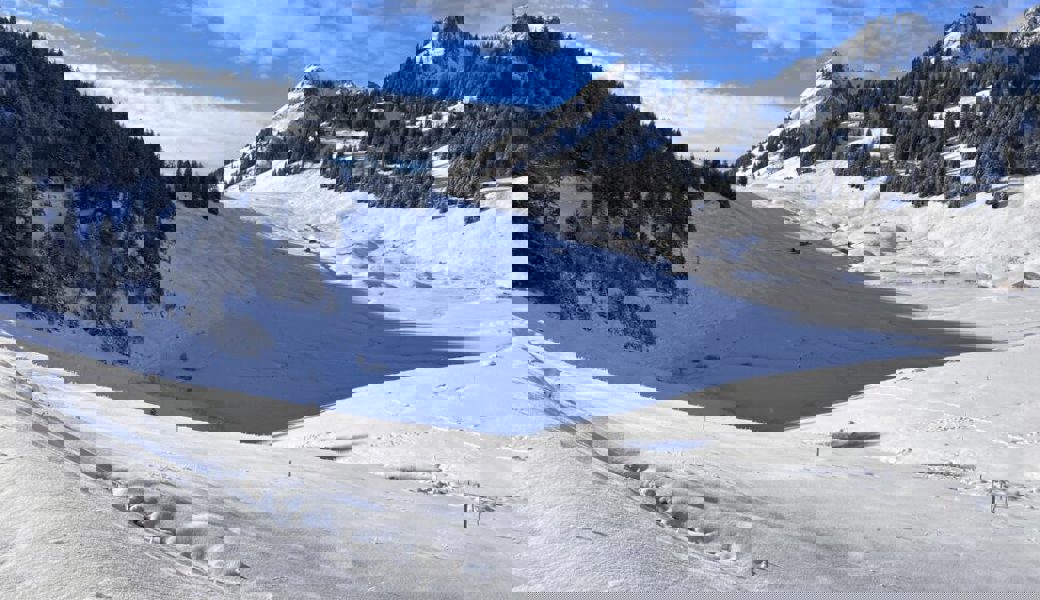  In der Senke im Gräppelental bildet sich der Kaltluftsee. 