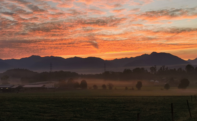 Ein wunderschöner Herbsttag kündigt sich an