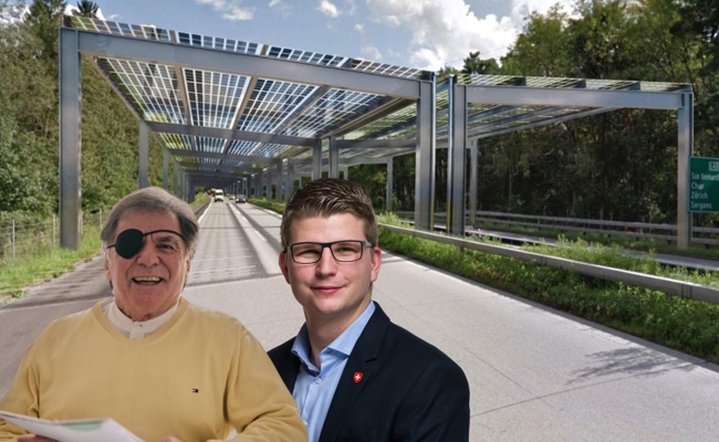 Architekt will PV-Dach über Autobahn bauen – jetzt lädt ihn Mike Egger ins Bundeshaus ein