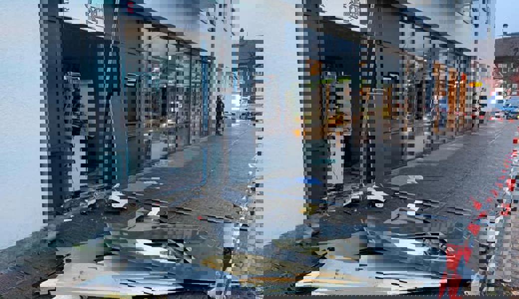 Im Dezember 2019 gesprengt: Bancomat in Sevelen.