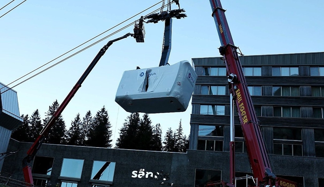 Meilenstein beim Neubau der Säntis-Schwebebahn: Die neuen Kabinen sind da