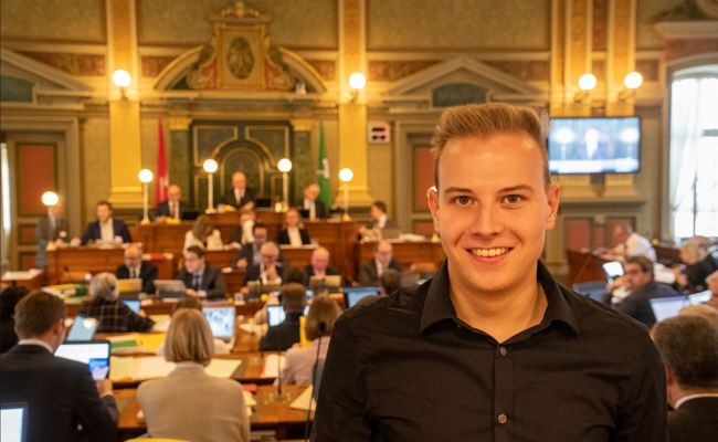 Lukas Huber ist neu der jüngste St.Galler Kantonsrat