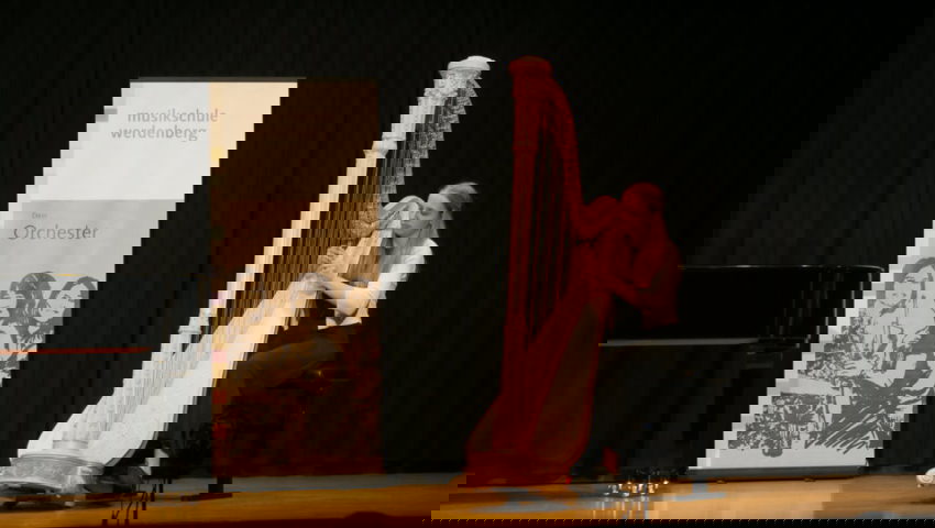  Julia Steinhauser an der Harfe. 