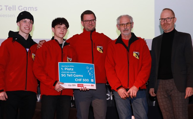 Für die SG Tell Gams stellt der Preis eine Bestätigung für die immense Arbeit im Verein dar