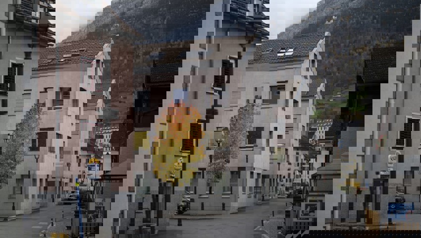  Das Kreisgericht Werdenberg-Sarganserland (Bildmitte) in Mels. 